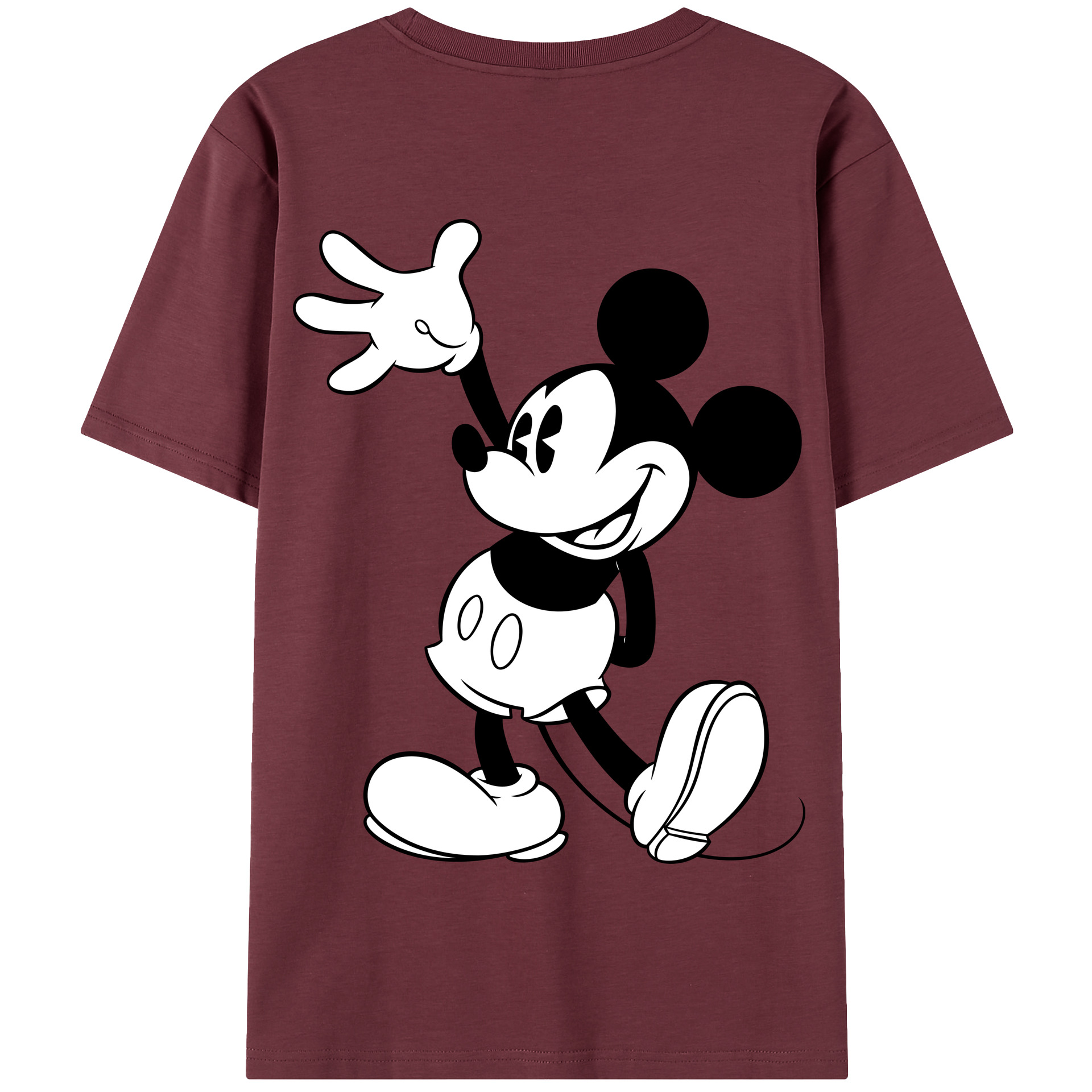 （画像用） ミッキーマウス Mickey Mouse 綿100％半袖Tシャツ（背面プリント）